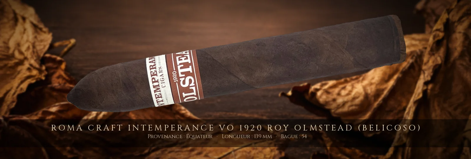 RoMa Craft Intemperance VO 1920 Roy Olmstead (Belicoso)