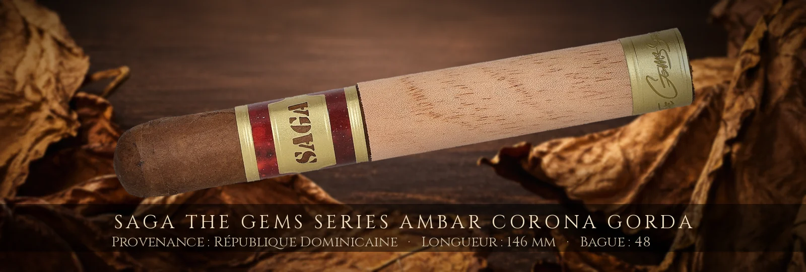 Saga The Gems Series Ambar Corona Gorda — Saga — République Dominicaine