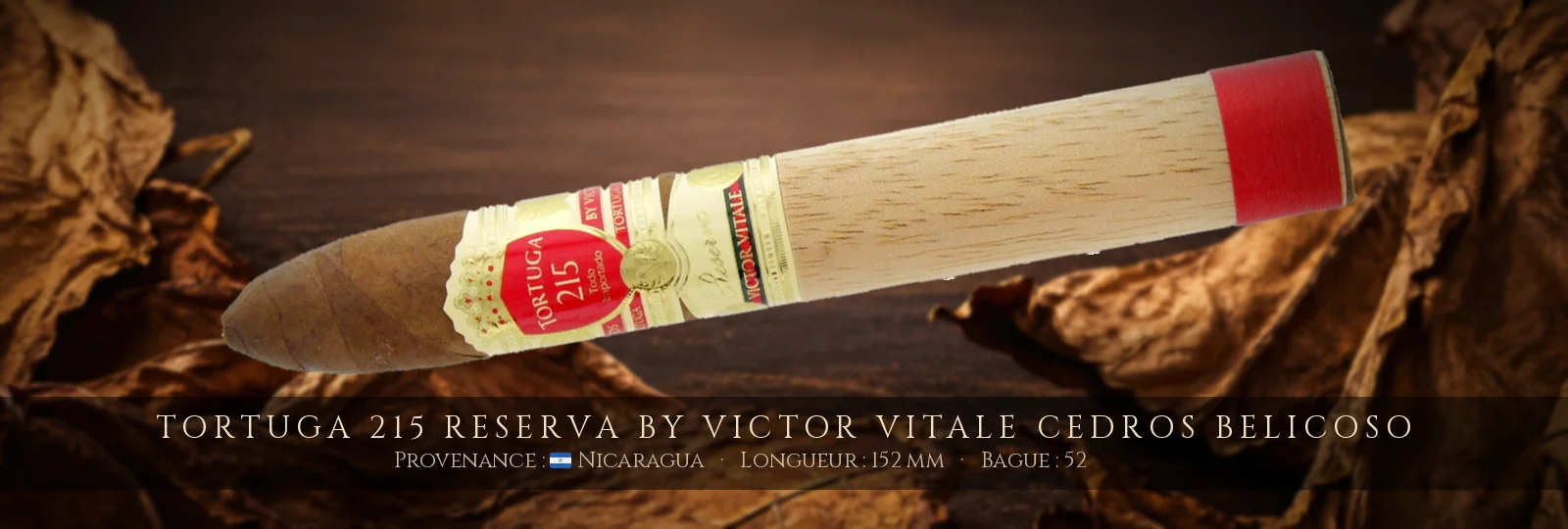 Tortuga 215 Reserva by Victor Vitale Cedros Belicoso — Tortuga — Nicaragua