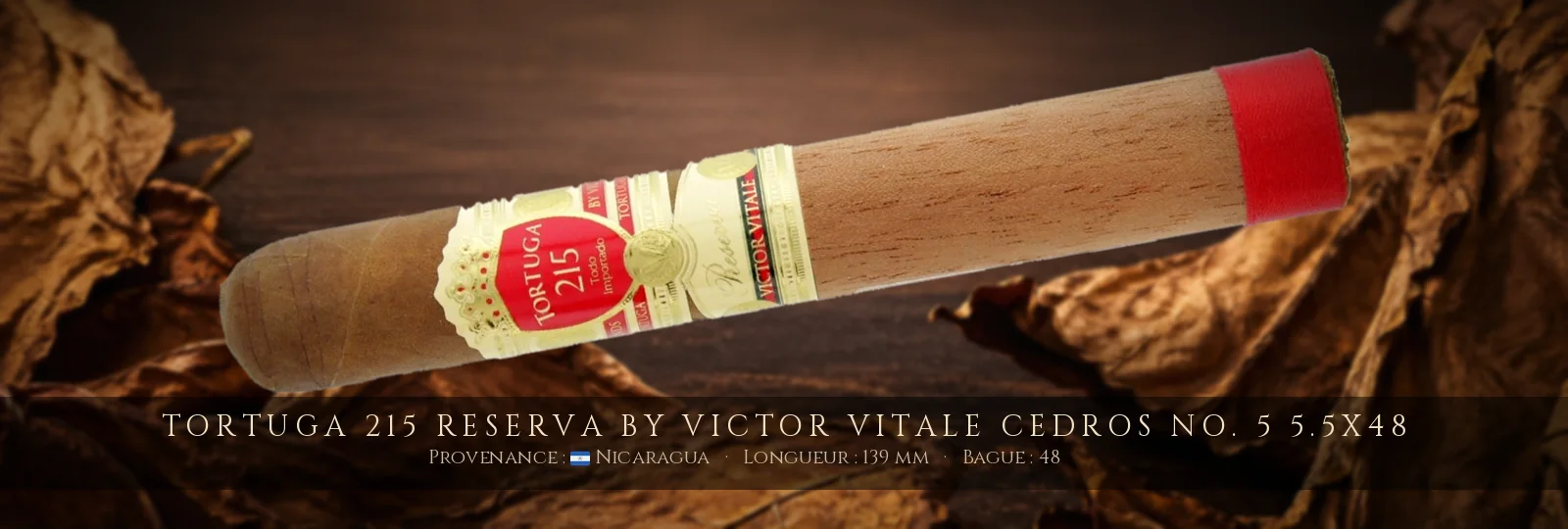 Tortuga 215 Reserva by Victor Vitale Cedros No. 5 5.5x48 — Tortuga — Nicaragua