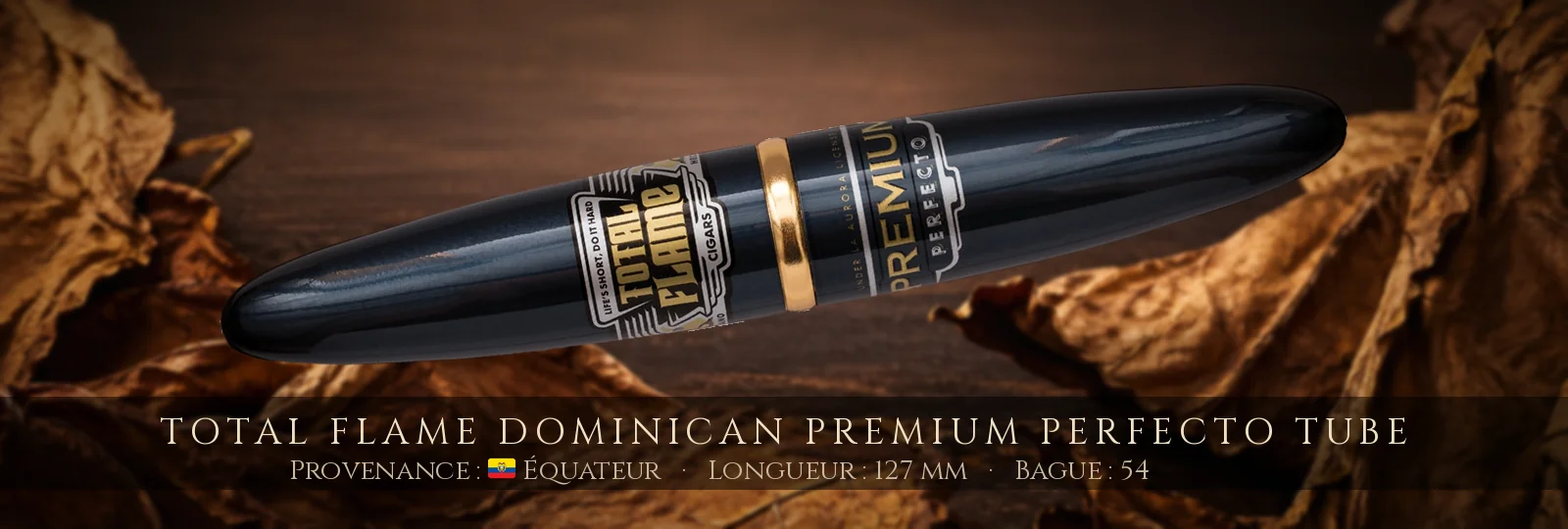 Total Flame Dominican Premium Perfecto Tube — Total Flame — Équateur