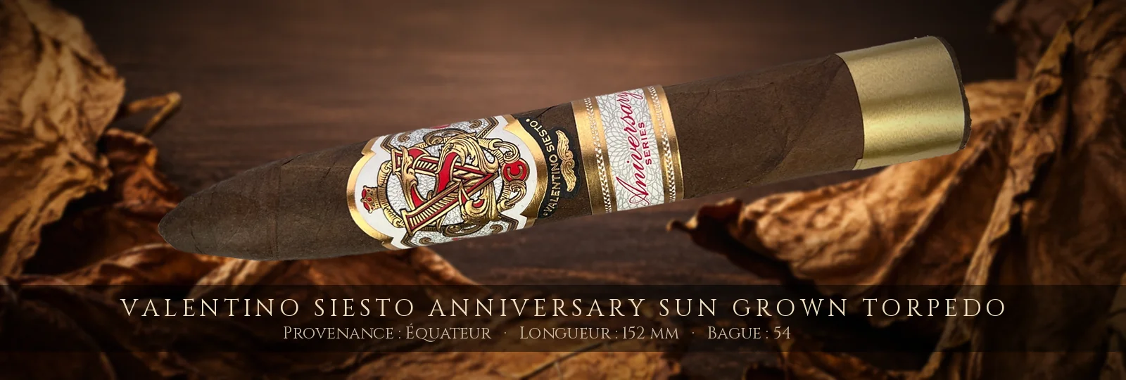 Valentino Siesto Anniversary Sun Grown Torpedo — Valentino Siesto — Équateur