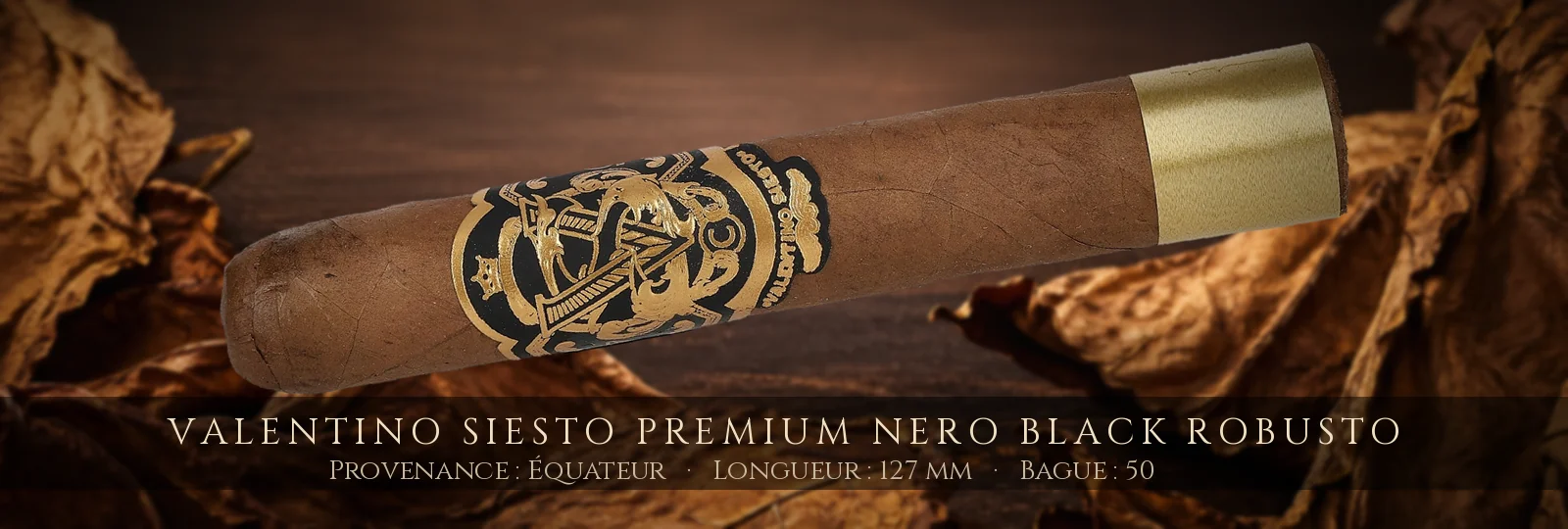 Valentino Siesto Premium Nero Black Robusto — Valentino Siesto — Équateur