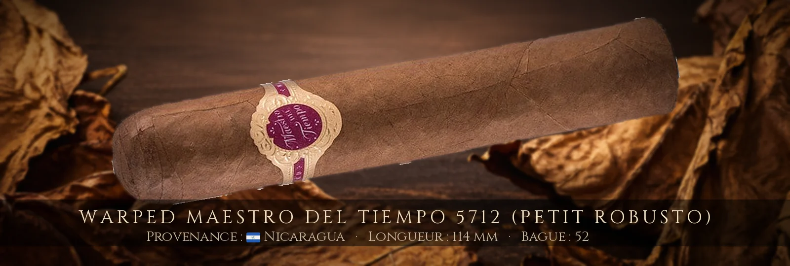 Warped Maestro del Tiempo 5712 (Petit Robusto) — Warped — Nicaragua