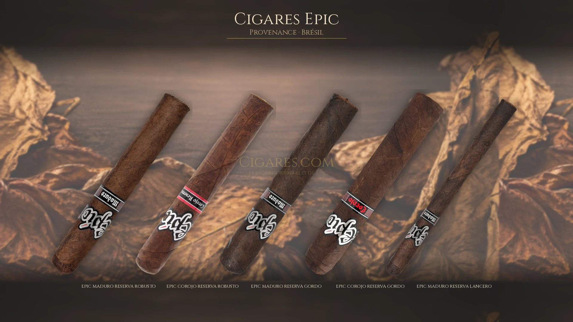 Top 5 cigares Epic — les plus populaires