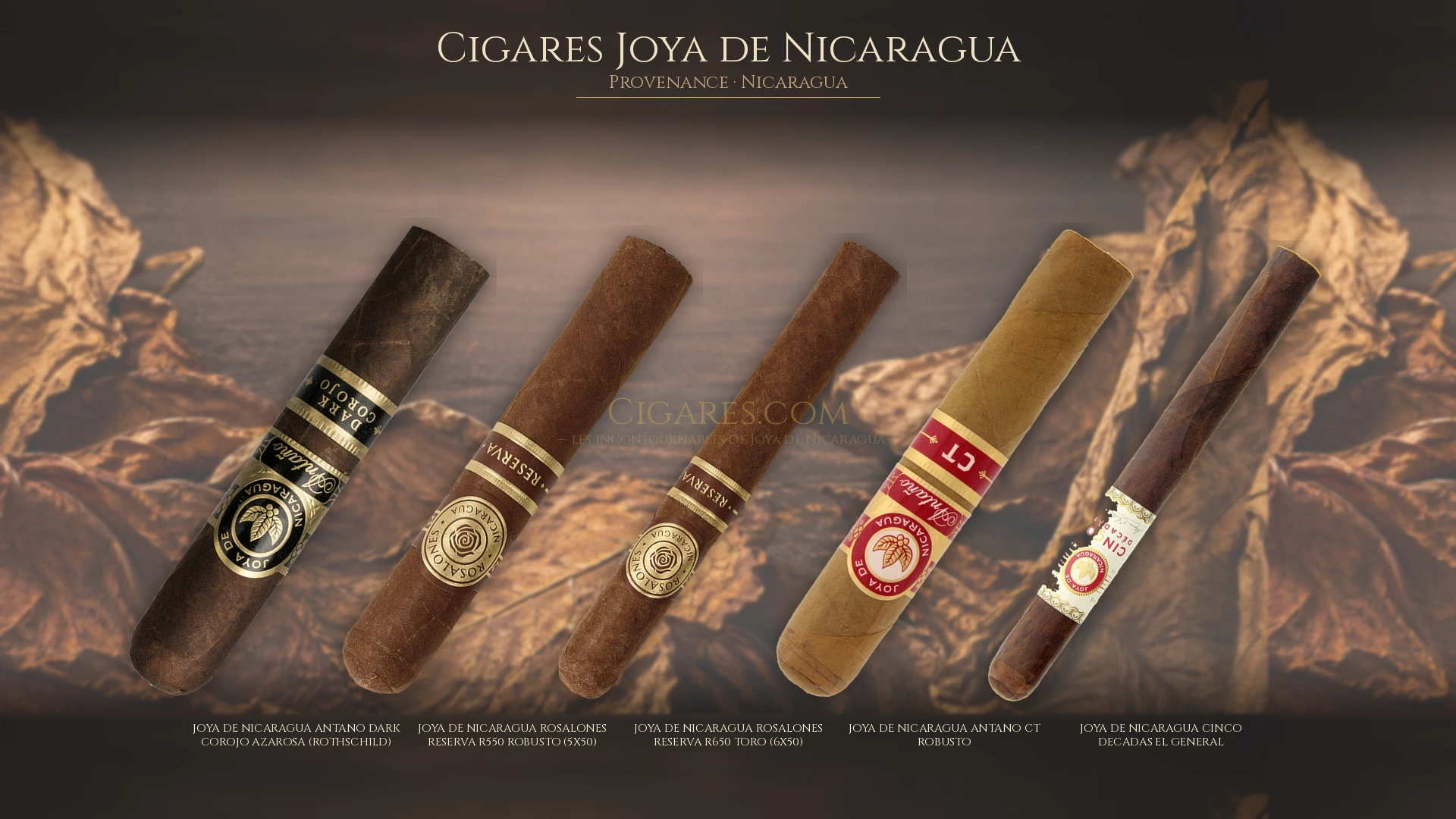 Top 5 cigares Joya de Nicaragua — les plus populaires