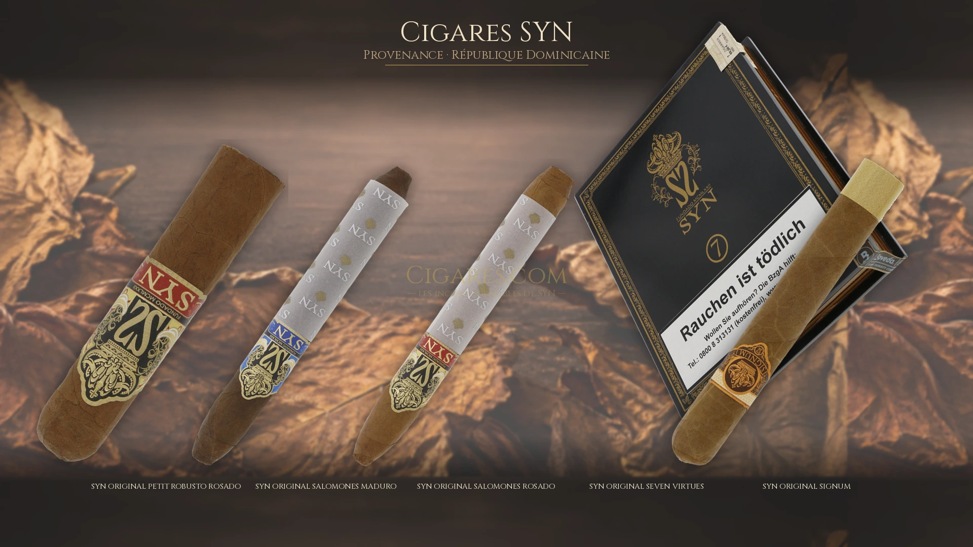 Top 5 cigares SYN — les plus populaires