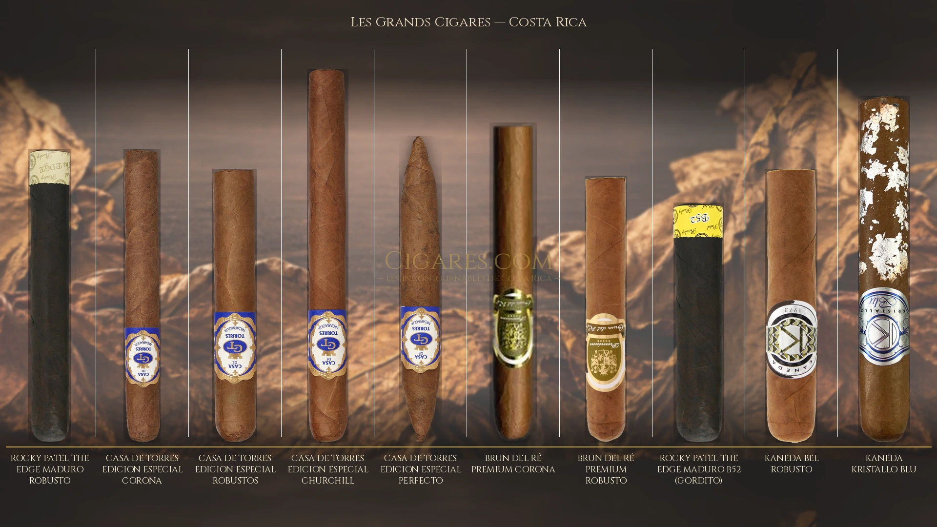 Top 10 cigares de Costa Rica — les plus populaires